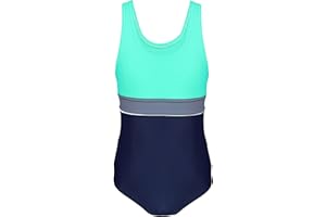 Aquarti Mädchen Badeanzug mit Ringerrücken – Sport Badeanzug Mädchen, Chlorresistent