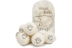 ZephyrCraft Trocknerbälle für Wäschetrockner - 8er Set aus 100% Schafwolle, mit Aufbewahrungstasche - Weichspüler-Alternative für weiche & flauschige Wäsche - Perfekt für Daunenjacken, Energie sparen