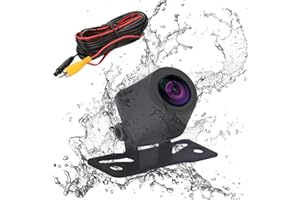 OBEST Mini Caméra de recul 720P de Voiture Étanche avec Câble Vidéo RCA,Caméra de Recul AHD Arrière 170° Grand Angle pour Voiture Bus Camion Caravane Camping-Car 12V