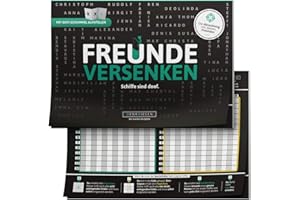 DENKRIESEN UG FREUNDE VERSENKEN® - "Schiffe sind doof" - Schiffe versenken neu aufgelegt: DIN-A5 Block mit 80 Blatt, Die Revolution des eingestaubten "Schiffe versenken", Pro Runde ca. 20 Minuten Spielzeit