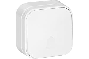 Miratic Pulsador Timbre Interior IP20 - Timbre Casa Resistente al Agua y Polvo MAX. 230V/10A Diseño Elegante y Funcional (Blanco)