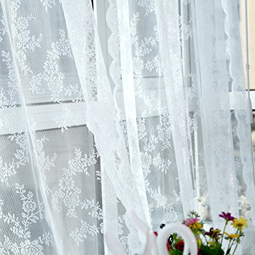 Brightup Tafel Sheer Fenster Vorhang Panel Drape Room Blumen Tüll Schals Valances 150*180cm - 4