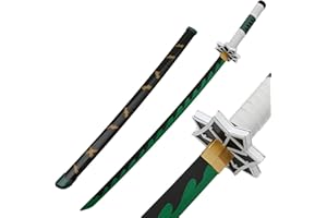 ZNLVZSH Demon Klinge Holz Samurai Schwert, Anime Cosplay Ninja Sword Requisiten, für Slayer Fans Weihnachten oder Geburtstag Anime Liebhaber Dekorative Spielzeug, 41 Zoll, Shinazugawa Sanemi