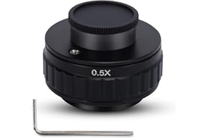 Nimomo C-Mount Objektiv Adapter, 0,5X Mikroskop Adapter Objektivadapter Okular C-Mount Objektiv, 38mm CTV Mikroskop Objektiv Adapter Objektivhalterungsadapter für CCD Kamera Digitales Okular
