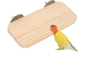 MIAYICAL Sitzbrett Papage, Holz Plattform, Vogelplattform, Sitzbrett, Sitzbretter für Vögel, Vogelkäfig Zubehör, Geeignet für Papageien, Wellensittiche, Nymphensittiche, Hamster, Meerschweinchen Usw