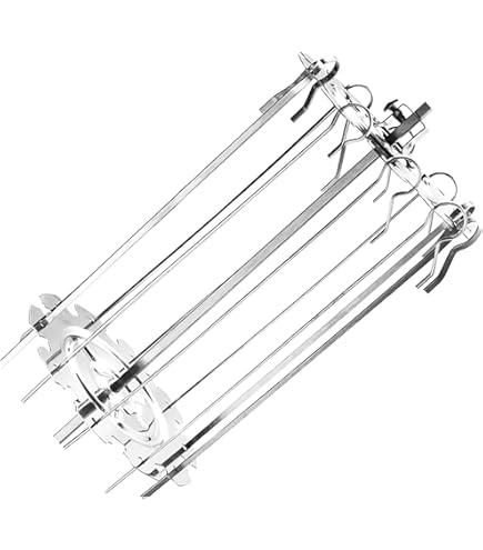 Set Spiedini Per Barbecue Weber Con Spiedo Rotante | Accessorio Per Griglie E Arrosti | Ricambi Originali