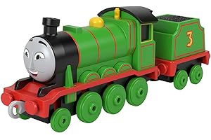 THOMAS & FRIENDS Thomas and Friends Toy Train, Henry Diecast Push-Along Engine with Tender for Preschool Pretend Play, HMC43