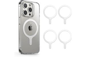 ESR MagSafe MagSafe MagSafe, 4-pak magnetycznych metalowych pierścieni do etui na telefon, naklejka magnetyczna na iPhone Air/17/16e/16/15/14/13/12/11/X, Samsung, Pixel 10 i innych, biały