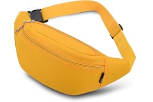 RIDIRUN Torby na nerki dla mężczyzn i kobiet, wędrówki, bieganie, podróż, wodoodporna torba na talię, spacery z psem, sport na świeżym powietrzu, dla kobiet, chłopców, ŻÓŁTY, Jeden rozmiar, Moda