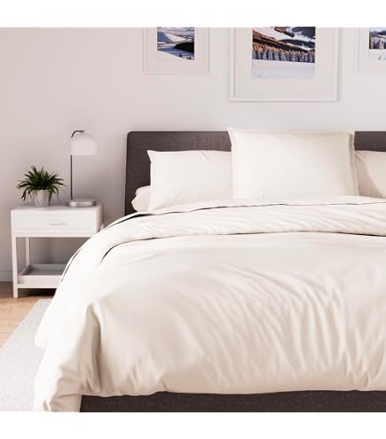 Housse De Couette Frisson Lichen 240x220 Cm - Flanelle De Coton Chambray, Vert, Douce Et Chaude - Marque Essix