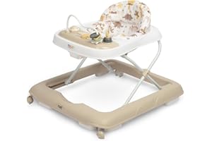 CARETERO BEST FOR BABIES CARETERO - Lauflernhilfe für Babys - Babywalker Nel - ab 6 Monaten mit Lerntafel - Spiel und Lauflernwagen - Laufen Lernen und Entwicklung der Feinmotorik - Spielecenter Laufstuhl Laufhilfe - Braun