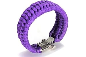 SagaSave Bracelet de survie en paracorde en plein air avec boucle réglable pour voyage, camping et randonnée