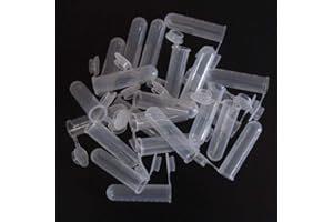 BULZEU 100x Tubes à essai Plastique avec Casquettes/Tubes Test Cadeau Sample Lab/Tubes Transparents (5ml)