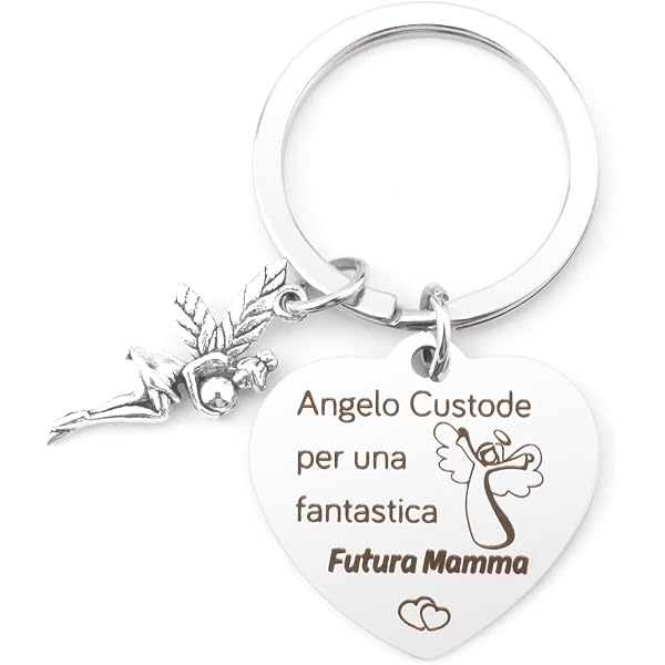 Portachiavi Personalizzato 'Regalo Per Zia' In Acciaio Inox - Ciondolo Con Scritta, Sacchetto Di Velluto Incluso