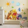JAAMSO ROYALS Multicolor Cartoon Animal Wall Stickers for Kids, Wall Stickers for Kids Room, Kids Wall Stickers for Kids Room, Kids Room Wall Sticker (70 CM X 50 CM)