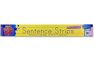 Premier Stationery Clever Kidz Wipe-Off Reusable Sentence Strips 3"x 24" - Colored. Pack of 30 H2767183