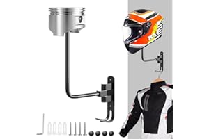 motofans helmhalter Wand Wandmontage, Motorradhelm, Huthalterung, aus Aluminiumlegierung schwarzer Kolben