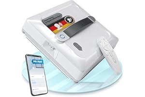 Lukonix Fensterputzroboter Fensterputzer elektrisch, Fensterroboter 3-Düsen Sprühfunktion & Rollbürsten, window cleaning robot mit App-Steuerung, deutsche Sprache & Anti-Fall-Sensoren Fenster roboter