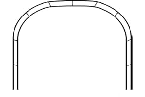 SXNYC Rosenbogen Metall Stabil Gartenbogen aus Pulverbeschichtetem Stahl Wetterfeste mit Rankhilfe Spalier für Kletterpflanzen und Rosen 300 cm Breit