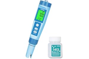 YINMIK pH Meter Digital Water pH Temp EC TDS Meter for Hydroponic pH Conductivity PPM Tester with EC pH Buffer Calibration Solution Suit for Growing Nutrient, Reservoir Tank DWC Brewing Pool Aquarium