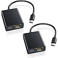 ZEXMTE Ethernet Adapter for Fire TV Stick - Micro USB to RJ45 Compatible With Fire Stick 2/3/4K/4K MAX, Chromecast Ultra Audio (2 Packs)