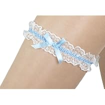 Jarretière Mariage Bleu Élastique Ajustable - Accessoire Nuptial Élégant Pour Mariée