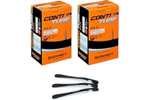 MSZWEIRAD Continental Conti Tube - Juego de 2 cámaras de aire para bicicleta (47/62-622) SV incluye 3 levantadores de neumáticos de dos ruedas
