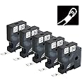 Aonomi Replacement for Dymo 18055 a18055 Rhino Heat Shrink Tube Labels, 1/2 Industrial Black on White Label Tape, Work with DYMO Rhino 4200, 5200, 5000 Label Makers, 1/2" x 4.9'(12mm x 1.5m), 5-Pack