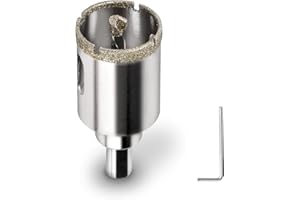 HSAWBIT Foret à verre - Scie cloche - 30 mm - Foret diamant avec revêtement diamant pour verre, carrelage, céramique, marbre, granit