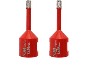NBB Broca de diamante ultra calidad con M14, corona diamante para taladrar en seco y en húmedo en porcelana dura, cerámica, baldosas, granito, mármol, azulejo, para Amoladora Angular (2pcs, 6mm)