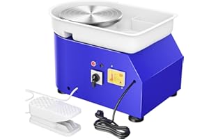 S SMAUTOP 350W Máquina de cerámica,eléctrica Herramienta de lanzamiento de cerámica de cerámica Herramienta de formación de arcilla Máquina de cerámica (pedal independiente)