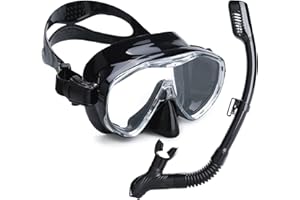 Dizokizo Snorkel Set Adults Snorkel Mask Panoramic View Anti-Leak Anti-Fog Adjustable Straps Diving Mask for Scuba Swimming Diving