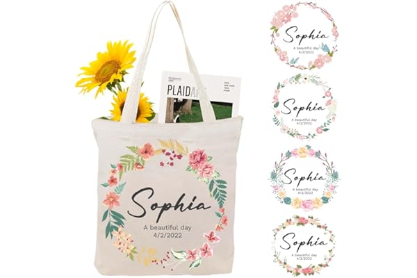 YINYIFANS Sac En Toile Personnalisé Pour La Fête Des Mères,Sac Coton Cabas Réutilisable, Pour Maman,Demoiselles D'honneur,Amis,Cadeaux Pour Le Développement De L'esprit D'équipe (Style A)