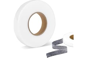 CHEERHOM Cinta Termoadhesiva para Dobladillos, Cinta de Tela Termoadhesiva 64m X 20mm para Textiles, Cintas con Bordes Planchados, 1 unidad