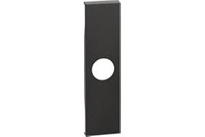 Bticino KG08 Cover Living Now da Applicare su Presa TV e Falso Polo con Uscita (Art. K4202D, K4202P14, K4202P10, K4202F, K4953), 1 Modulo, Colore Nero