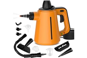 AUIFFER Handheld Steam Cleaner, 1050W Portable Handheld Steam Cleaner with 10 Attachments, 3.5 Bar High Pressure Chemical-Free Steam Cleaner Handheld Steam Cleaner for Everything Upholstery Car Window Tiles