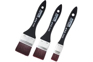 olyee Flachpinsel, 3 Stück Tools Pinselset Aquarell Acryl Malerpinsel Künstler Lackierpinsel, Lasurpinsel zum Ölmalerei und Malerei (20/40/50mm)