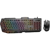 Vertux Vendetta kablolu oyun klavyesi ve fare, Rainbow arka plan aydınlatması, 104 tuş, programlanabilir makro tuşu, 12 kısa 