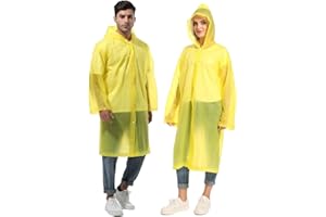 YingErTool 2 Stück Regenponcho Regenmäntel, EVA, wiederverwendbar, Notfalljacke für Damen und Herren, mit Kapuze und Kordelzug