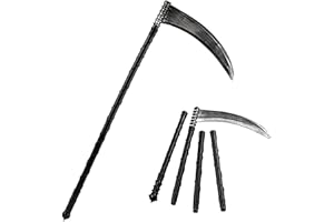 Huarsion Halloween Sense, Sense Sensenmann Halloween Waffe Sensenmann Sichel Todessense für Kostümpartys, Themenpartys, Mottoparty, Karneval,Halloween Party Cosplay Sensenmann Kostüm Zubehör