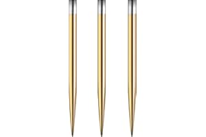 MISSION DARTS Mission Glide Standard and Personalised Dart Points | Gold Steel Tip Spare Point | Available in 30, 32, 34, 36, 38, 40