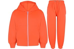 A2Z 4 Kids Grey Plain Tracksuit Hoodie with Joggers Jogging Suit Sweatpants Sports Activewear Set for Children Girls Boys Age 2-13 Years