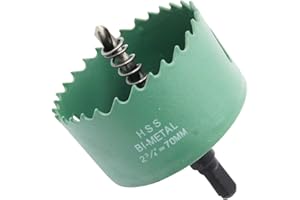 70mm Hole Saw LAIWEI Hole Cutter with Drill and hex Key for Drilling Wood, Sheet Metal, Aluminium Profiles, PVC and Other Materials, Electric Drill Tool