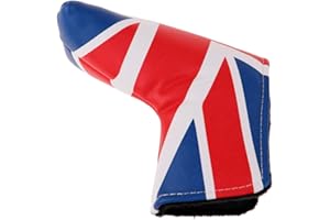 AMXKEPODA Union Jack Design Blade Golf Putter Cover PU Leather Golf Club Headcover Fit Most Putter Head