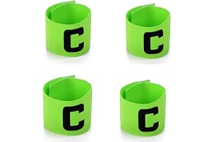 WENDY MALL 4Pcs Colorful Football Soccer Player Sport Flexible Sports Adjustable Bands Captain Armband for Kids and Youth