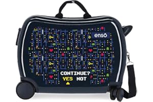 Enso Gamer Maleta Infantil Azul 50x38x20 cms Rígida ABS Cierre de combinación lateral 34 1,8 kgs 4 Ruedas Equipaje de Mano