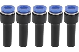 eMagTech 5 riduttori a innesto da 8 mm a 6 mm per collegare raccordi idraulici in plastica 38,9 x 13,2 mm per varie fonti di gas, vari sistemi pneumatici
