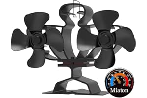 Miaton Ventilador de doble motor para estufa de leña