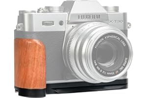 BITUBOL L-Halterung aus Holz für Fuji Fujifilm X-T30 II X-T30 X-T20 X-T10 Anti-Rutsch-Halterung, mit Akku-Speicherkartenfach und Lautsprecherloch, ersetzt MHG-XT10
