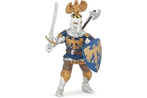 Papo MEDIEVAL-FANTASY Figurka, 39362 Czubaty Niebieski Rycerz, Wielokolorowa